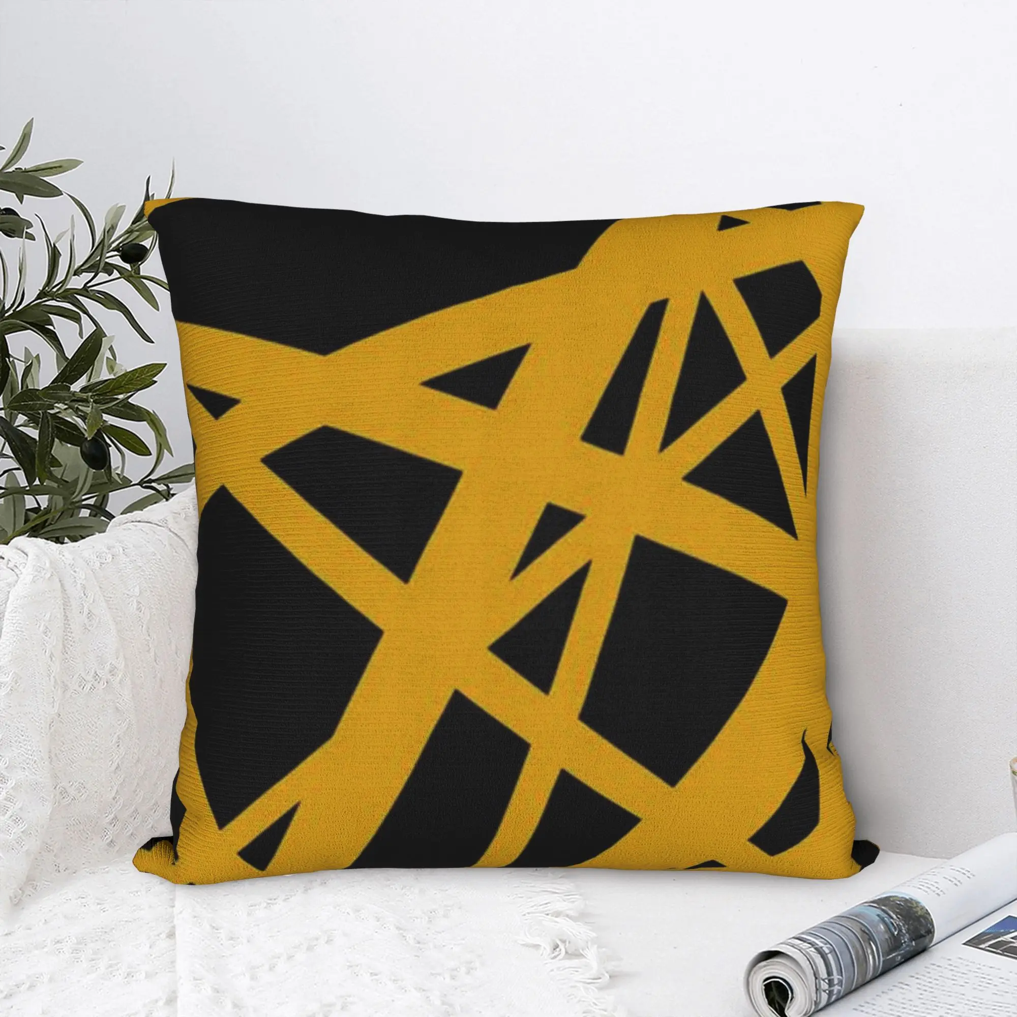 Yellow Van Dark A-Line Dress Pillowcases  Morden Pillow Case For Sofa Car Home Decor Design Pillow Cover