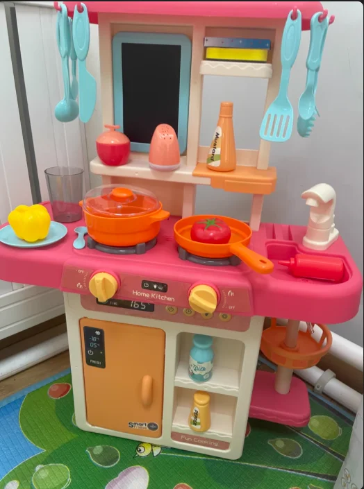 Fonction d'eau courante robinet d'eau grande taille cuisine en plastique semblant jouer jouet enfants cuisine cuisine jouet enfants bébé cadeau