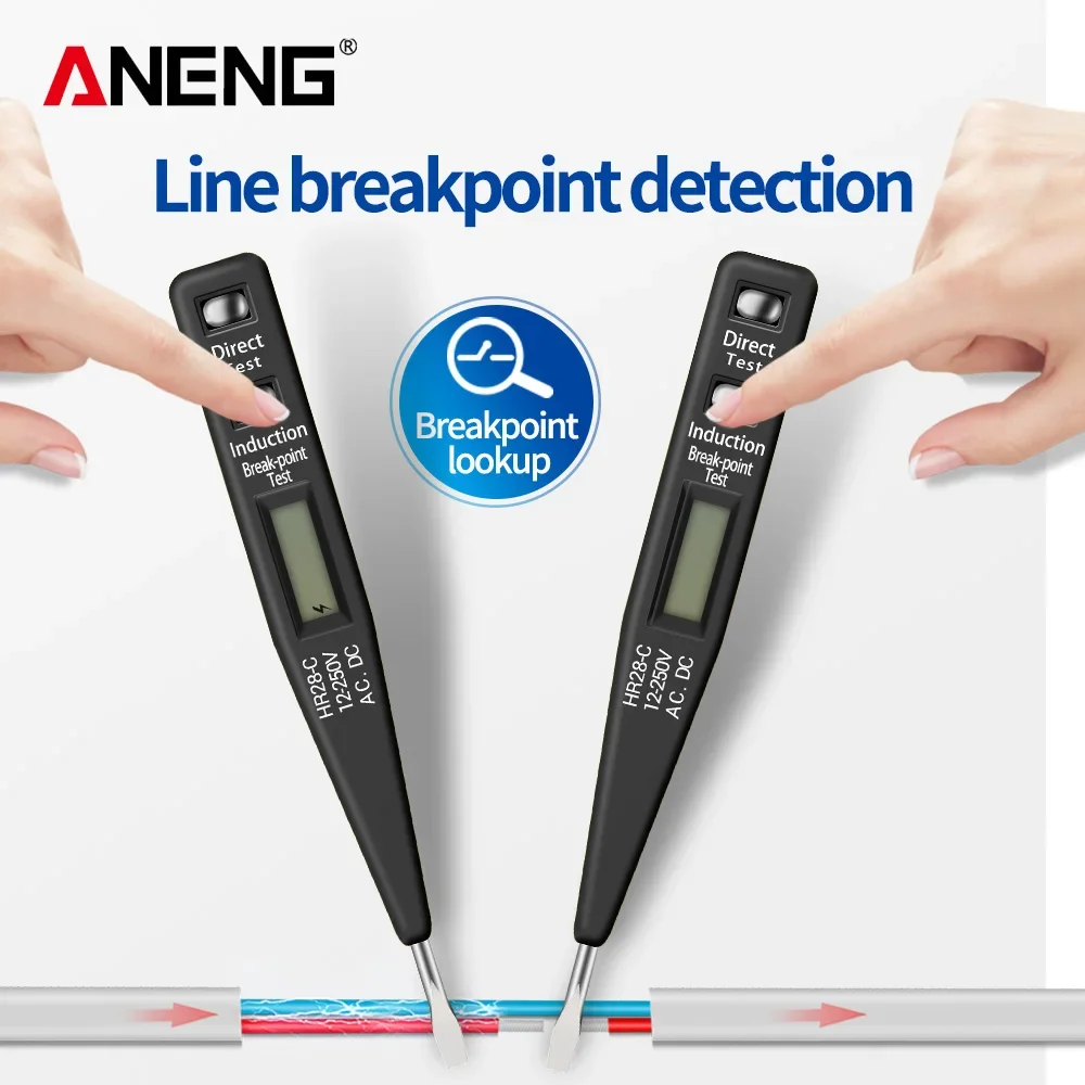 ANENG VD500 المحمولة عدم الاتصال كاشف التيار المتردد اختبار NCV حساسية القلم نمط مؤشر كهربائي الاستقرائي كاشف الاستمرارية القلم