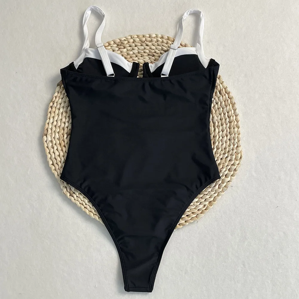 SERENECHIC-bañador de una pieza de retales para mujer, traje de baño con tirantes, conjunto de Bikini ajustado Sexy, parte inferior brasileña, ropa de playa de verano 2025