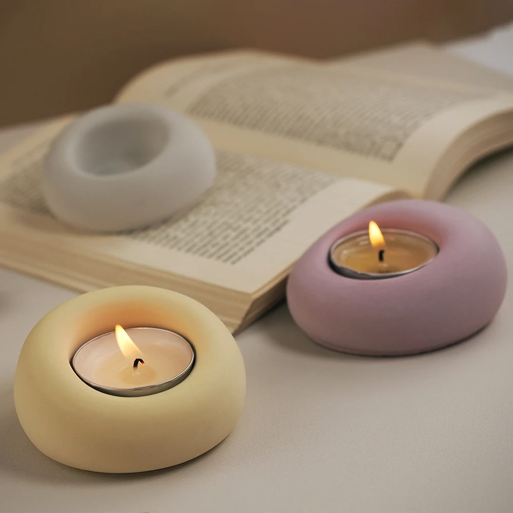 Irregular Bubble Candlestick Silicone Mold DIY Round Tealight Candle Holder Craft Making Plaster Resin Casting Molds Home Decor