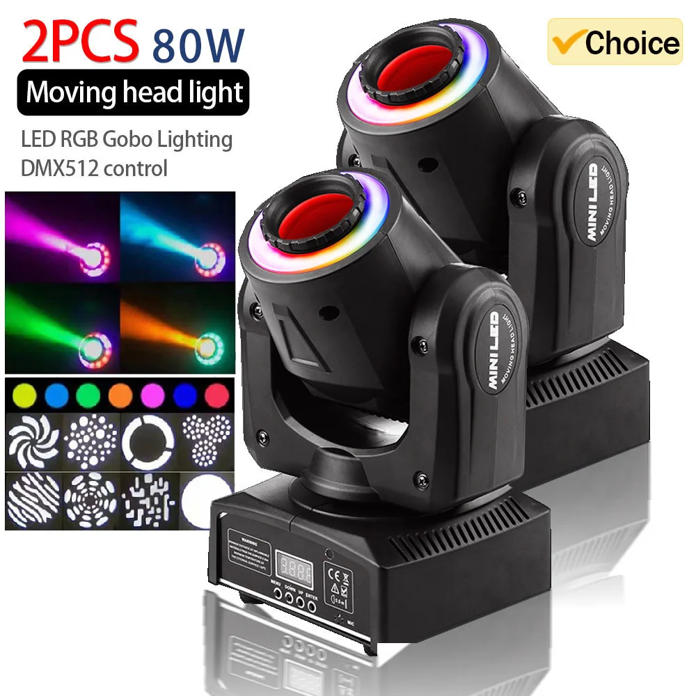 2 stuks 540 °   Professionele DJ Disco Party Licht 8*8 Patroon Beam Licht Bruiloft Festival DMX512 Geluidsgestuurde Publiek Licht