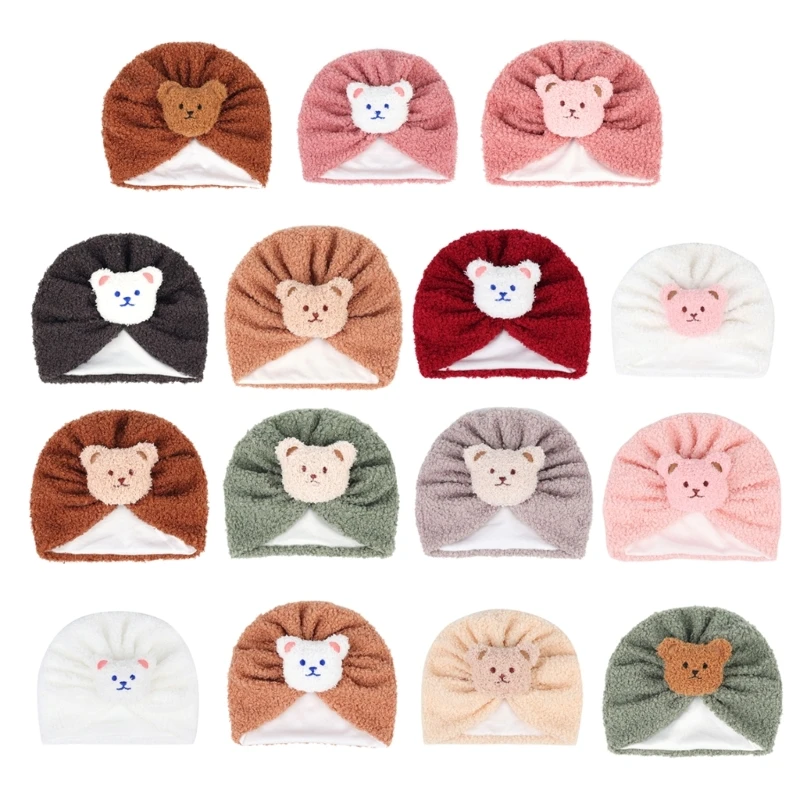 2023 Cute Bear Hat Soft Baby Bonnet Cap Soft Hat Warm Hat Beanie Cap for Baby Toddler Newborn Kid Child Breathable Hat