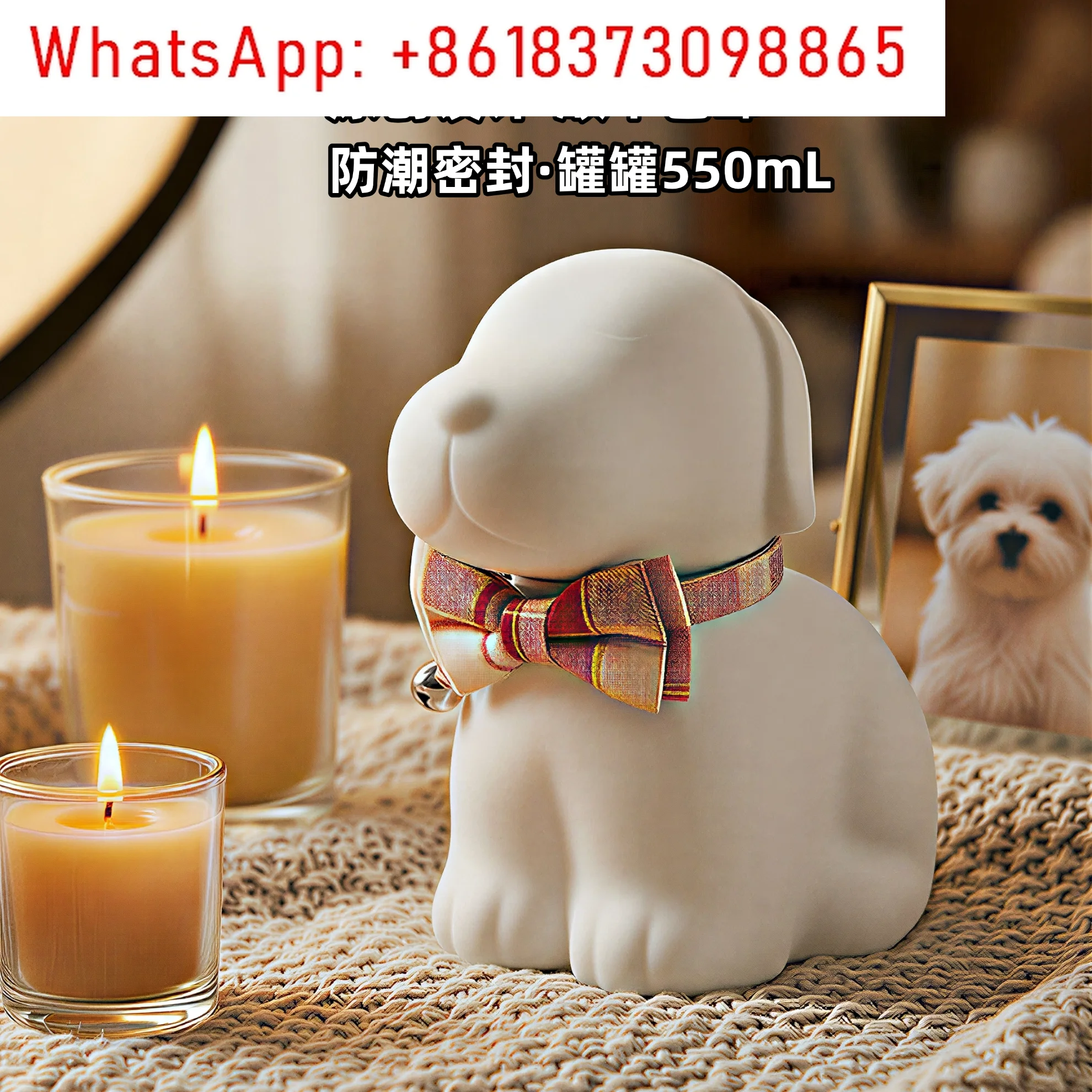Ceramic pet urn dog death moisture-proof sealed jar hair memory commemoration