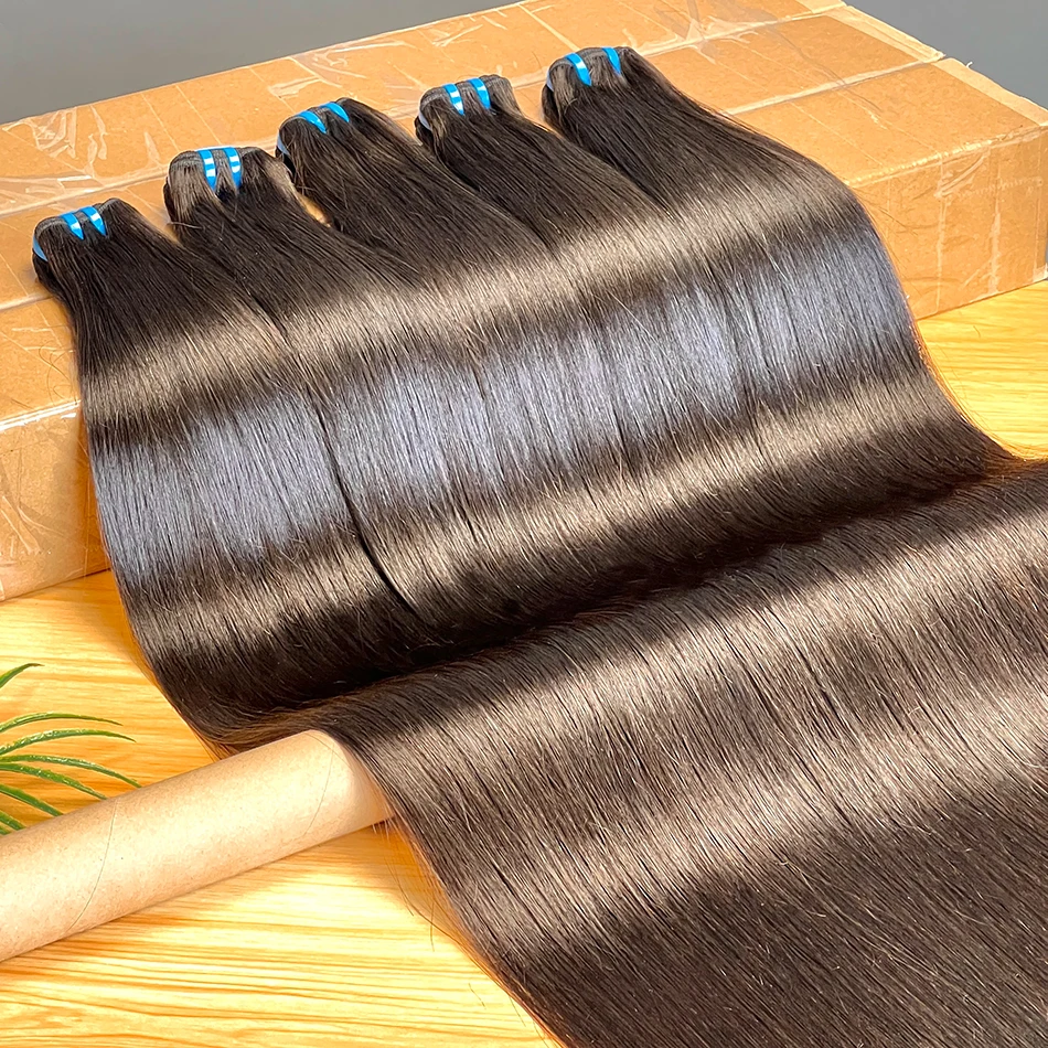 

Straight Human Hair Bundles 18A #1B Natural Color 100 Grams Vietnamese 1 2 3 4 Bundles 100% Raw Virgin Hair Weave Extensions