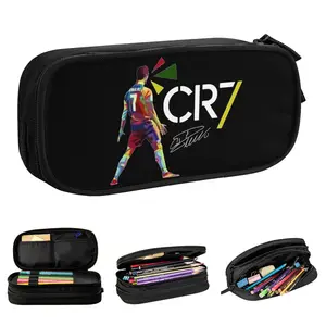 CR7 Ronaldos Fußballstiftkoffer, Stifthaltertaschen für Kinder, Schulmaterial mit großer Kapazität, Bleistiftkassierergeschenke Hauptverkäufe Lunchbox CR7 - №5