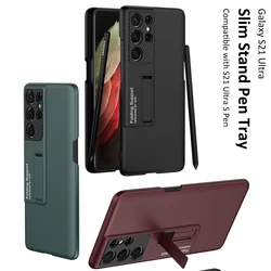Funda para Samsung Galaxy S21, S22 Plus, Ultra delgada, a prueba de golpes, soporte de bolígrafo lateral, cubierta de plástico para Galaxy S21, S22 Ultra Coque