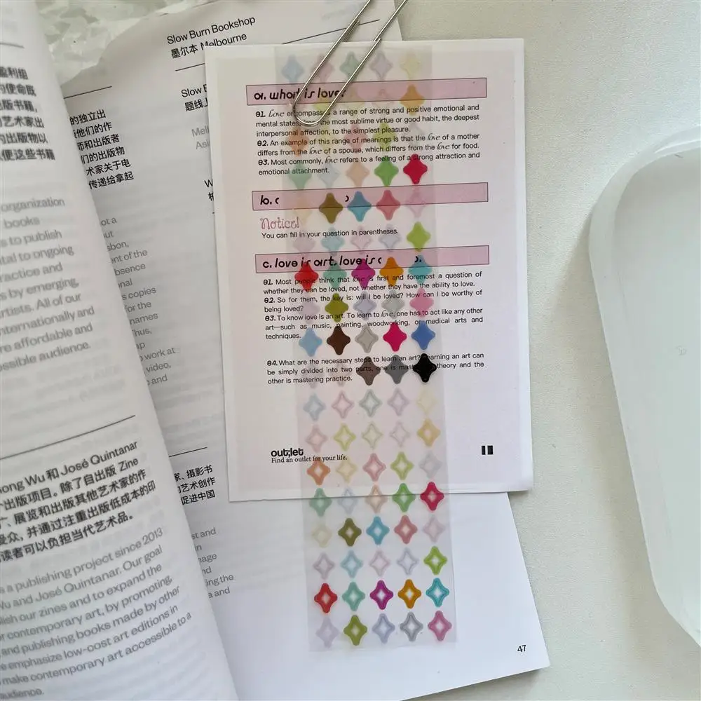 50 Designs Basic Journal Planner Collection Small Sand Dune Concentric Circle Basic Symbol Dot Planner Die-Cut Tape Stickers