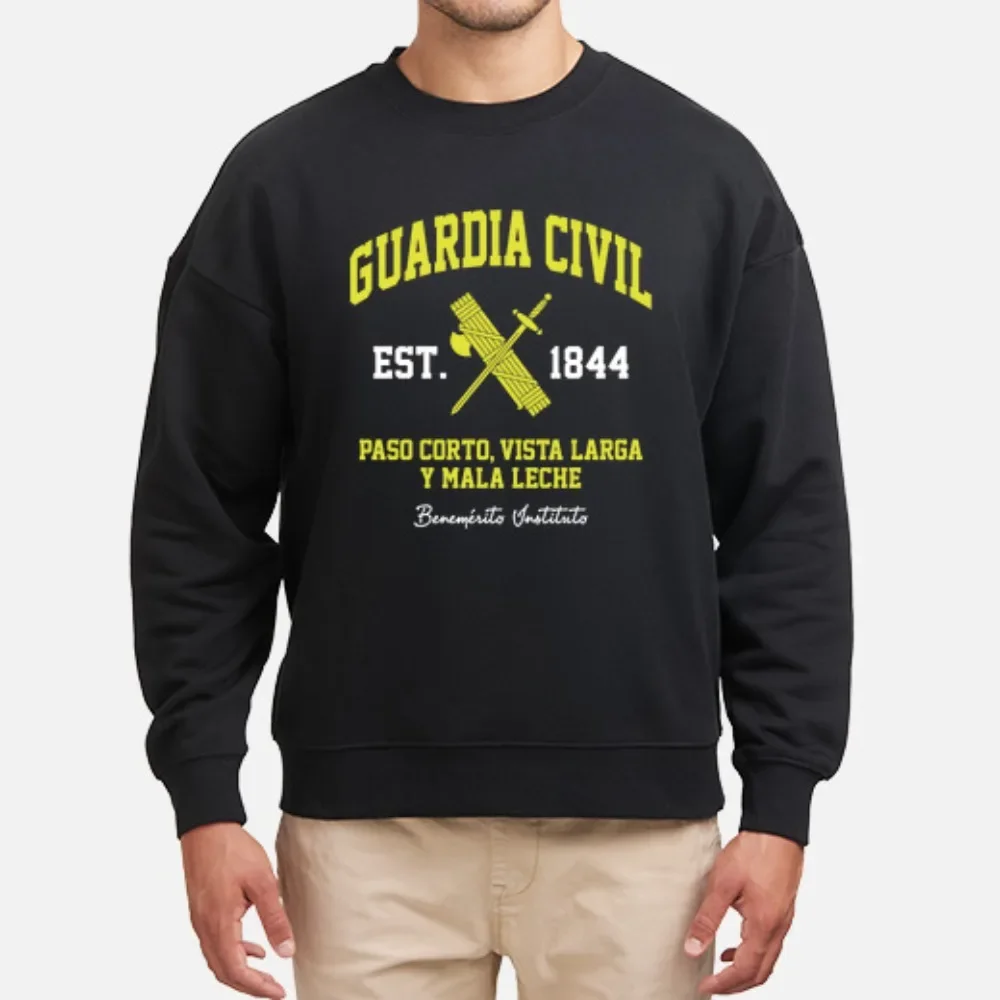 Conjunto de la Guardia Civil española Sudadera con capucha informal para hombre, 1844 algodón, otoño e invierno, 100%