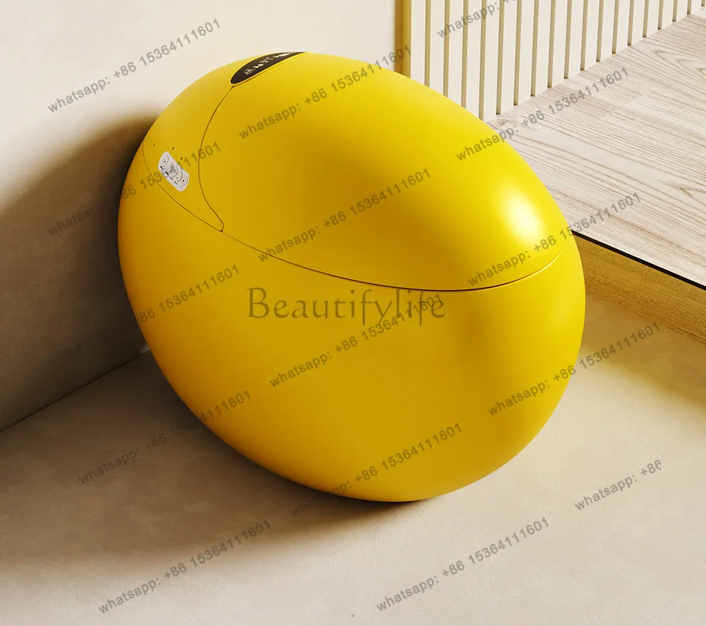 Smart toilet creative egg shape art high value automatic color toilet