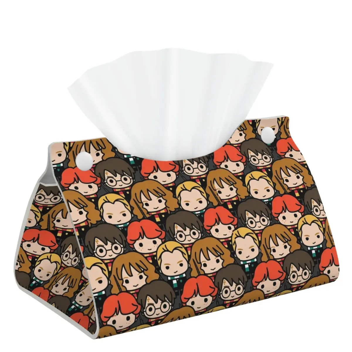 

Modern Harrys Potters Magic School Tissue Box Cover Holder Leather Tissue Box Case For Vanity Countertop