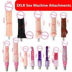 3XLR Sex MachineTraditional Dildos Attachment Anus Plug Penis Adult Toys for Women Couple Masturbation Machine Accessories