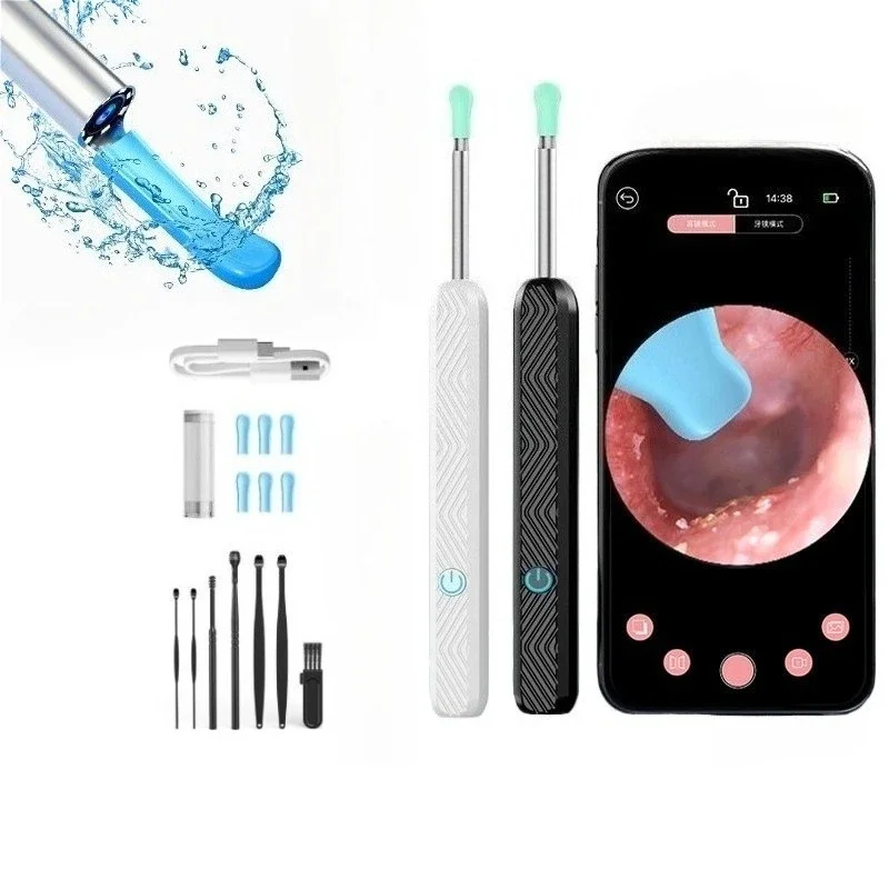 

Smart Visual Ear Cleaner Set with Camera Ear Sticks Ear Wax Removal Tool WIFI Connection HD LED Lights Earpick Endoscope