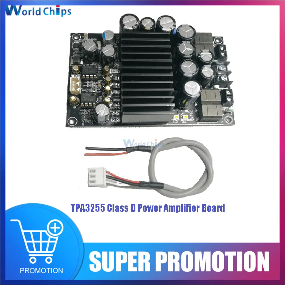 600W High Power TPA3255 HIFI Stereo Class D Amplifier DC 48V Audio Power Amplifier Board 300W*2 Digital 2.0 Channel Amp Module