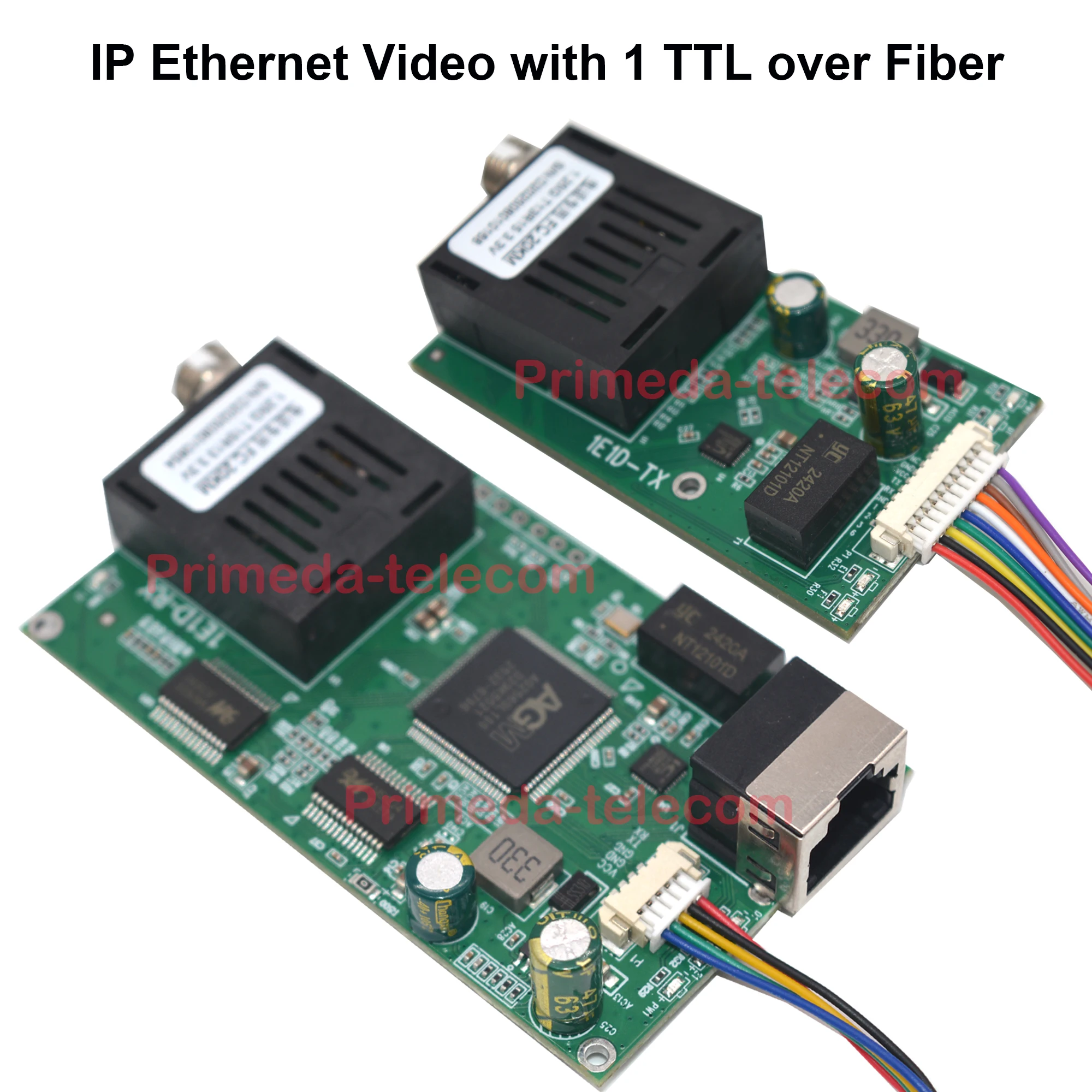 

Оптоволоконный конвертер IP Ethernet Video с передачей 1 TTL-сигнала по оптоволокну 1310нм/1550нм FC, одномодовое волокно, 20 км, высокоскоростной TTL 460 Кбит/с