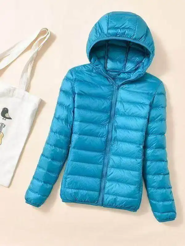 

Ультралегкая стеганая хлопковая куртка для женщин с капюшоном, приталенного кроя, легко надевается, универсальная, модный узелковый дизайн, весенний сезон