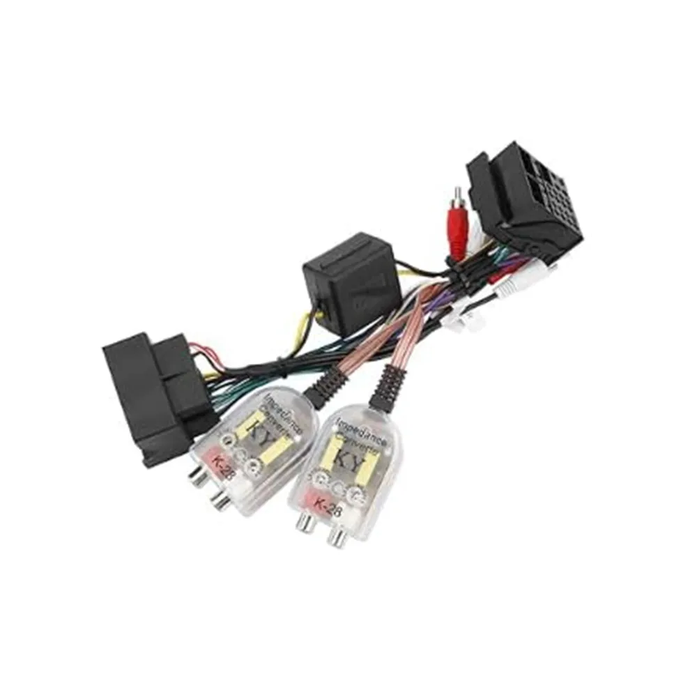 

RCA Audio Noise Filter Car Stereo Wiring Harness Adapter High To Low Impedance Converter For Audi A3 A4