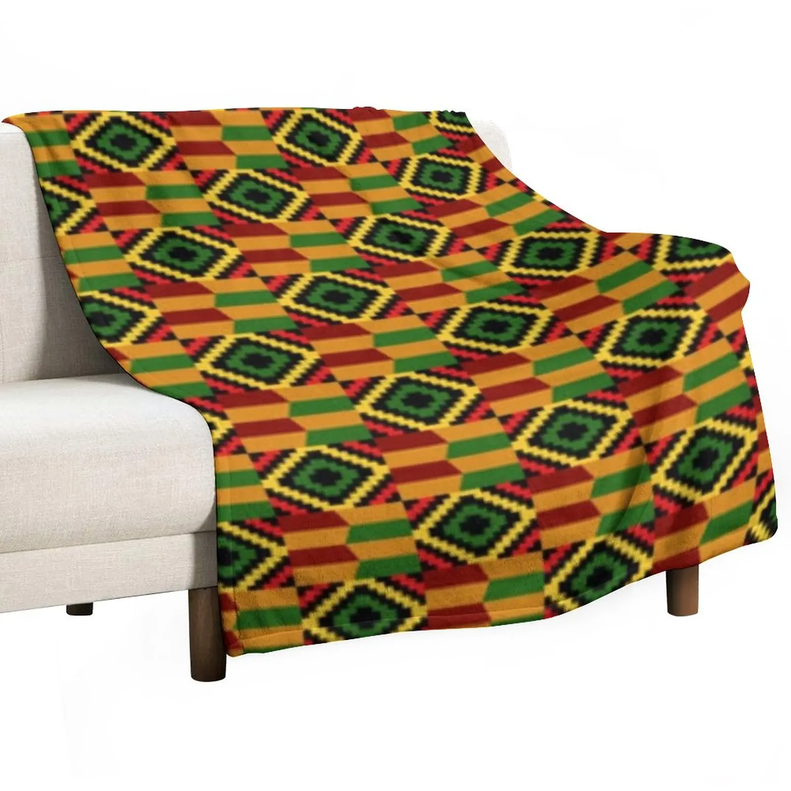 

African Pattern, Kente Throw Blanket heavy to sleep wednesday Sofas Summer Blankets