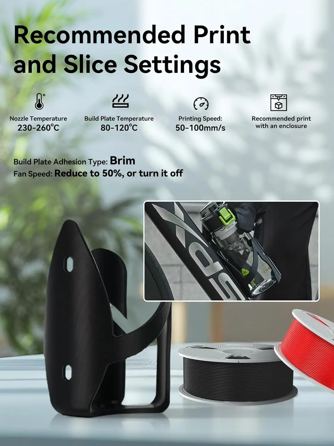 SUNLU ASA خيوط طابعة ثلاثية الأبعاد 1.75 مللي متر UV مقاومة درجات الحرارة العالية مانعة لتسرب الماء خيوط ASA في الهواء الطلق لمعظم طابعة FDM ثلاثية الأبعاد شحن سريع #5