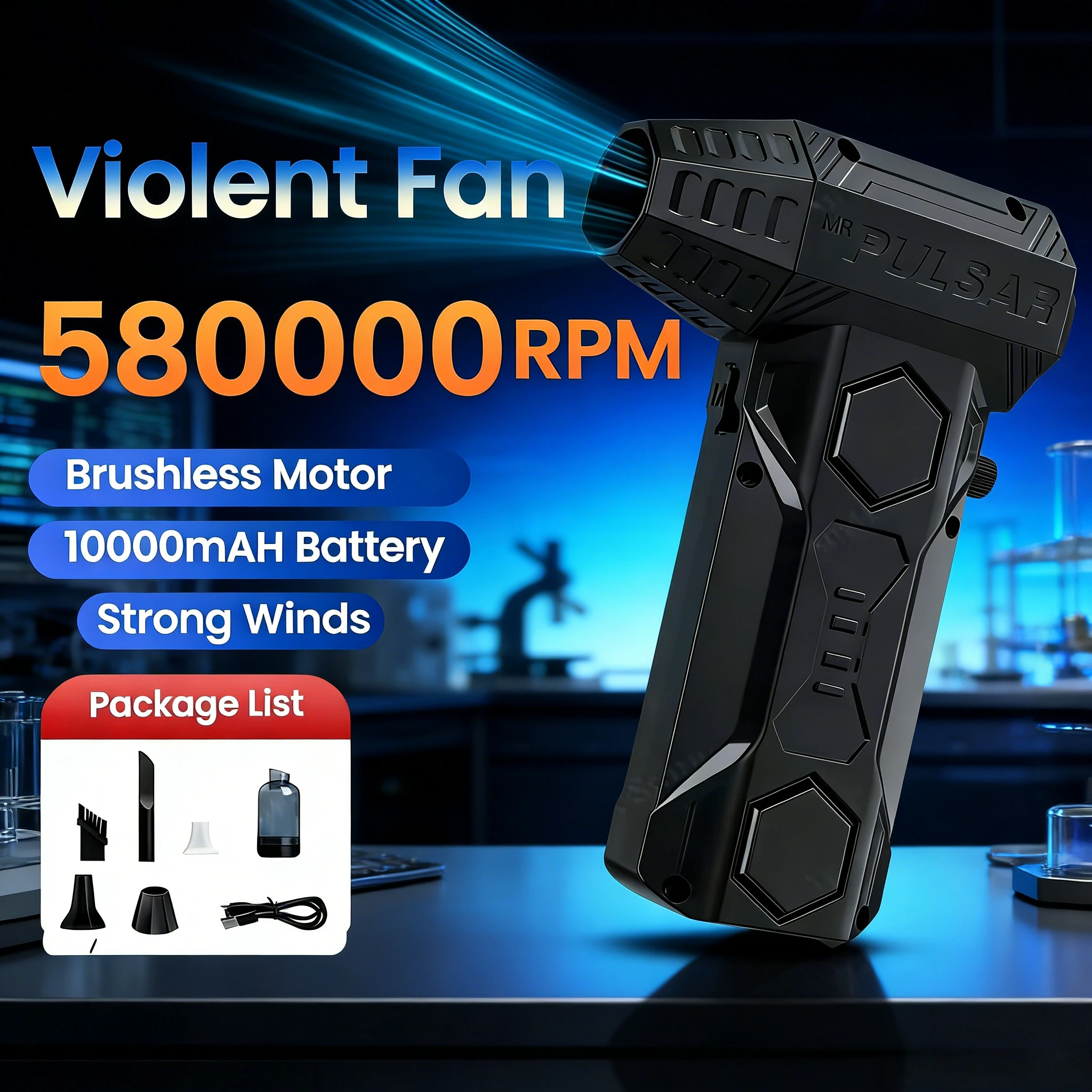 

X11 650000RPM Super Powerful Air Blower | Compressed Air Duster Vacuum Jet Fan Car | Electricity Display