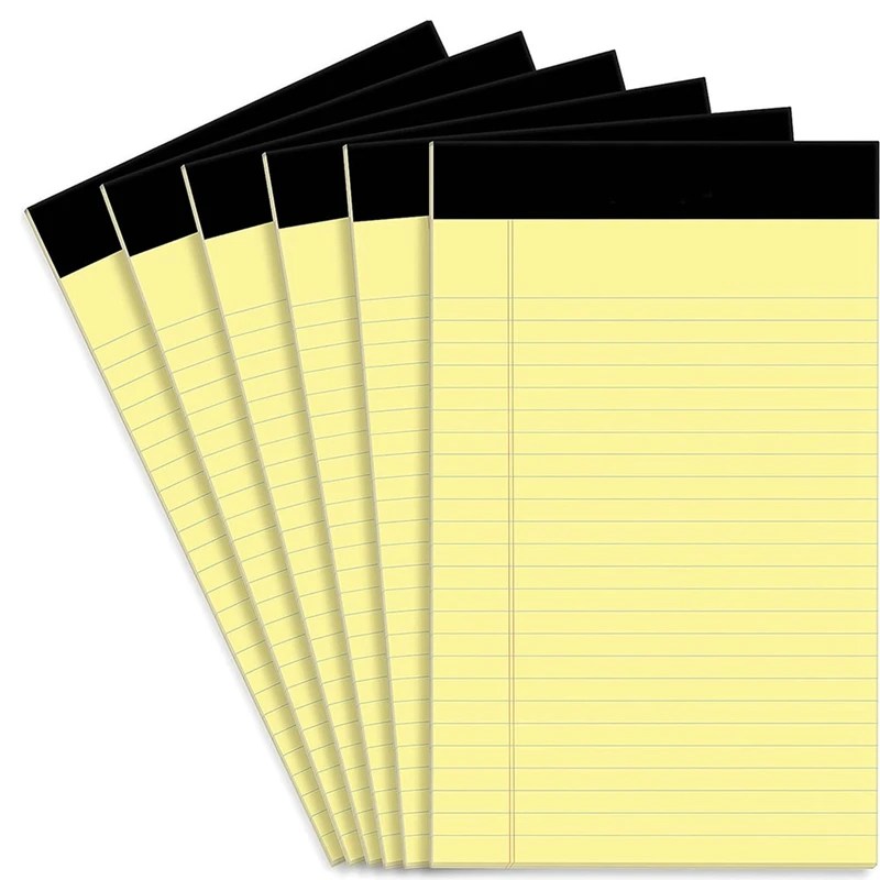 Wide Ruled Notebook Pads, Writing Pads, Blocos para Escola e Escritório, 8.5x11 pol, 8PCs