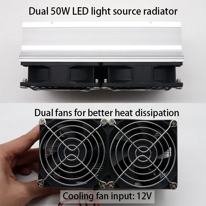 DC12V Aluminum Heatsink with for 20W 30W 50W 70W 100W 120W High Power Led COB CHIP Radiator