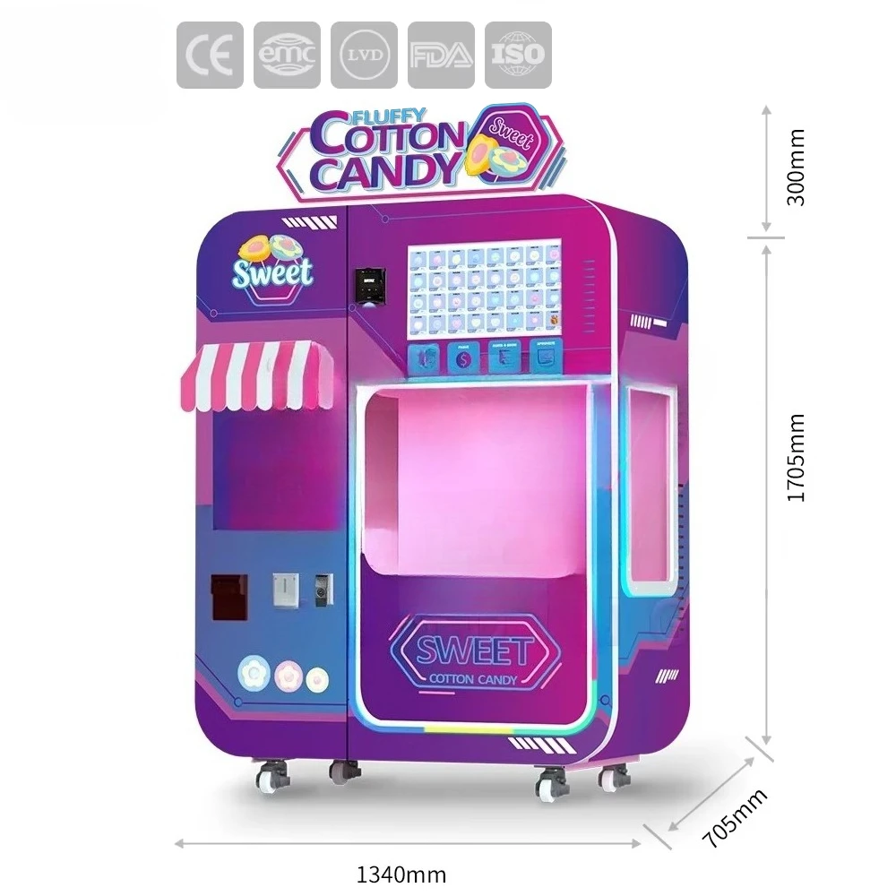 Candy Vending Machine Fully Automated Stainless Steel High Capacity Cloud-Based Management 72H Quality Test Durable Chain