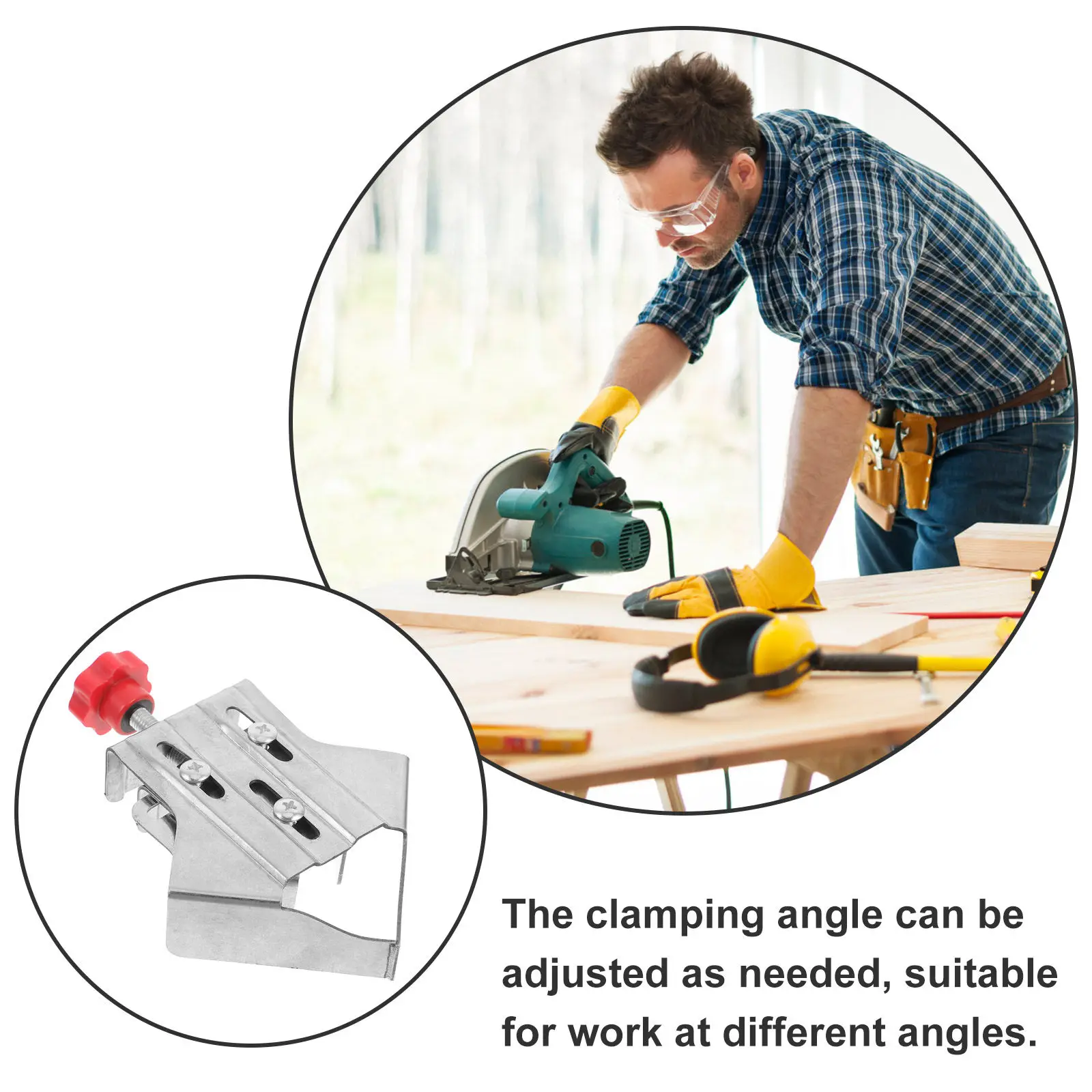 2Pcs Right Angle Clamp Adjustable Stainless Steel Corner Clamp for Woodworking Picture Frame Quick Lock Heavy Duty Corner view 5