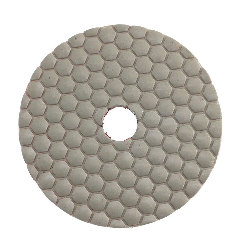 Imagem -03 - Conjunto Polegada Almofada de Polimento a Seco Afiada 100 mm Flexível Diamante Polimento Almofadas para Granito Pedra Mármore Concreto Lixar Disco Peças