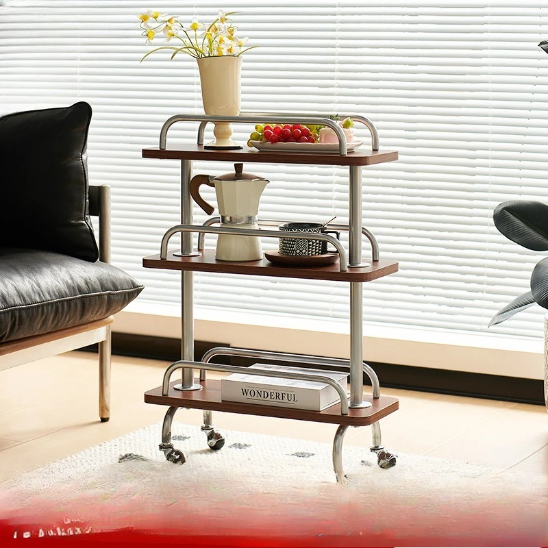 Небольшая полка для тележки, передвижная прикроватная тумбочка, полка для закусок, многослойное хранилище