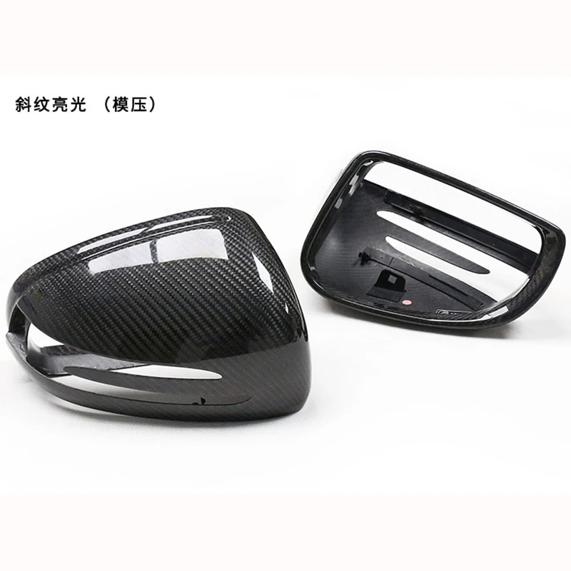 R172 Style Carbon Fiber Fibre Side Mirrors Cover Caps Fit For Mercedes Benz SLK SLC SL AMG GTS GTR GTC