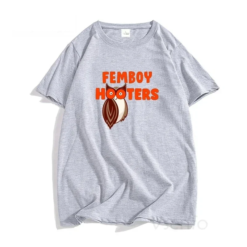 الكرتون الجرافيك تي شيرت المرأة الصيف الملابس النسائية Femboy البوق الأصلي البومة تي شيرت المرأة عادية كم #5