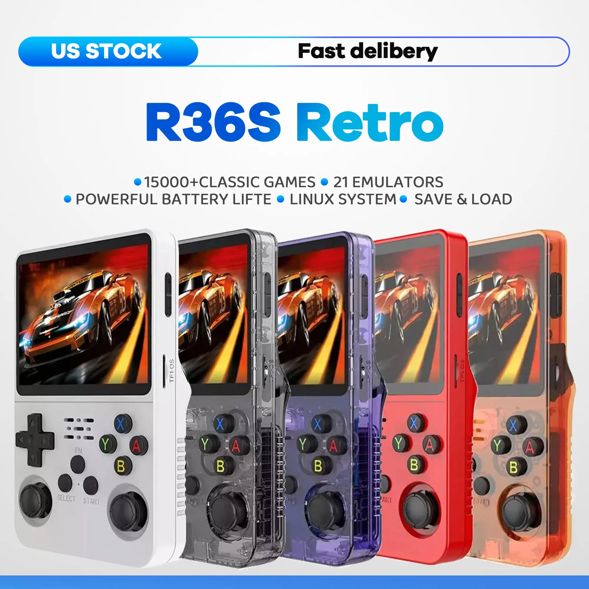 

Портативная игровая консоль с открытым исходным кодом R36 64G, лучшая игровая система Linux 3,5