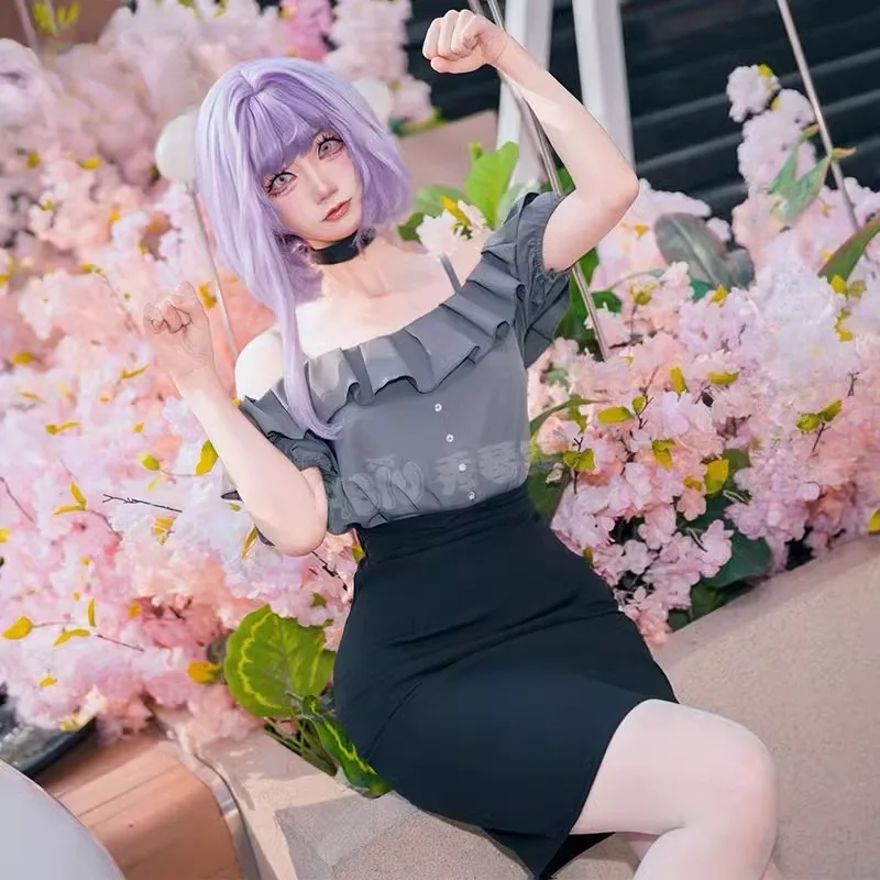 Anime Amoris Cosplay Costume Nyamu Yūtenji Kirei-kei Dress Top Skirt Necklace Wig Suit for Women Carnival Party Daily Clothes