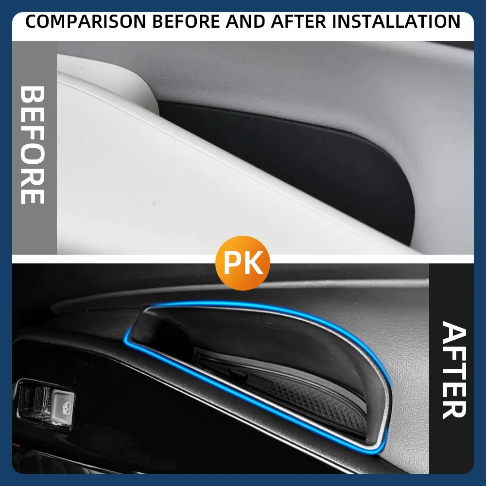 ل Volkswagen VW ID.3 ID.4 2022-2025 الجبهة الخلفية مقبض الباب صندوق تخزين حامل الجانب مسند الذراع المنظم الحاويات اكسسوارات السيارات #2