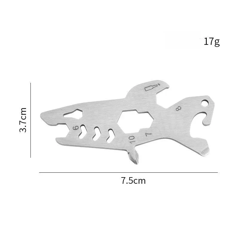 5-In-1 Outdoor EDC Multi Tool Mini Pocket Survival Tool Camping Screwdriver Stainless Steel Key Chain Bottle Opener for Hiking