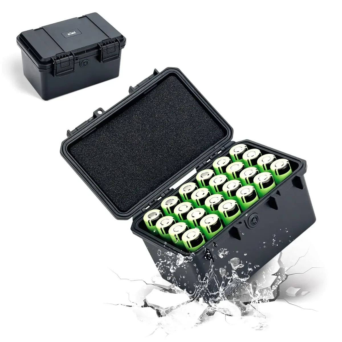 Multi Slots 18650/21700/AA/AAA/Coin Battery Case Storage Box Container Holder IP67 Waterproof And Dustproof Battery Storage Box