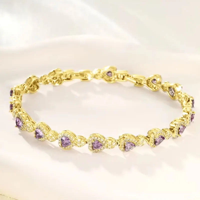 Lnkry 1.6mm Moissanite Tennis Bracelets Sparkling Rainbow Color Zircon Charm Bracelet For Women 2026 Trend Accessories Jewelry