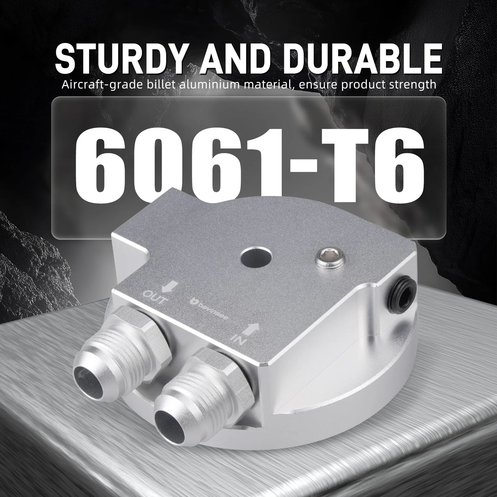 Oil Filter Cap w/Oil Cooler Fittings and 2 Sensor Ports for BMW E36 325i M3,E46 M3,E34 520i 525i,Replace 11421711075,11421741000