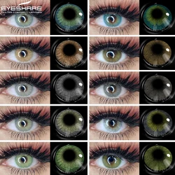 EYESHARE 1 Pair Natural Contact Lenses Colorful Contact Lenses for Eyes Blue Lenses Gray Eye Lenses Brown Lens Yearly Eye Lenses