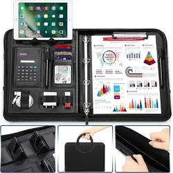 Multifunctional men's portable briefcase file storage bag tablet and smartphone bracket bag