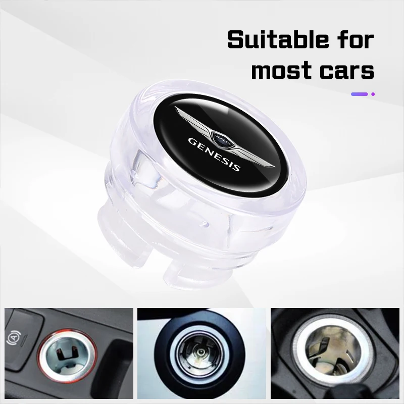 Car Cigarette Lighter Dust Cover Dustproof Cap Plug for Genesis G80 GV70 GV80 GV60 G70 Essentia Neolun G90 GV90 X Accessories