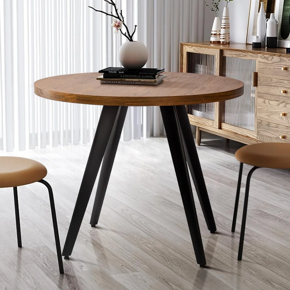 

Round Dining Table, Small Dining Table for 2, 31.5" Round Table, Mid-Century Modern Kitchen Table