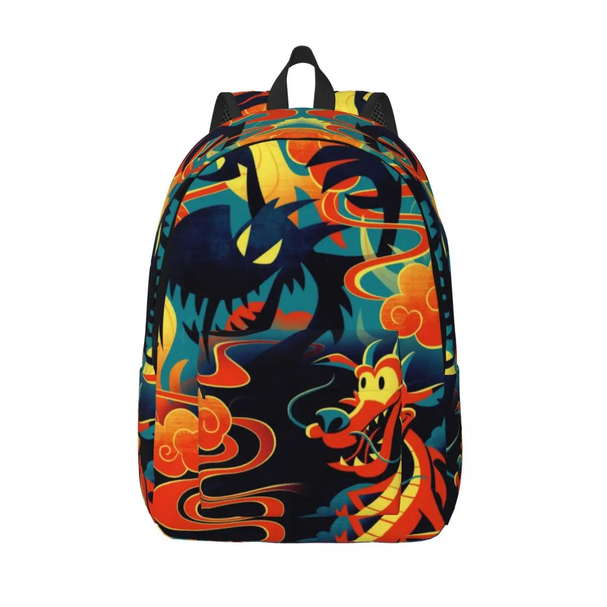 Niestandardowy Mulan Anime Dragon śliczny plecak płócienny dla mężczyzn kobiety Student College Bookbag pasuje do 15-calowych toreb na laptopa