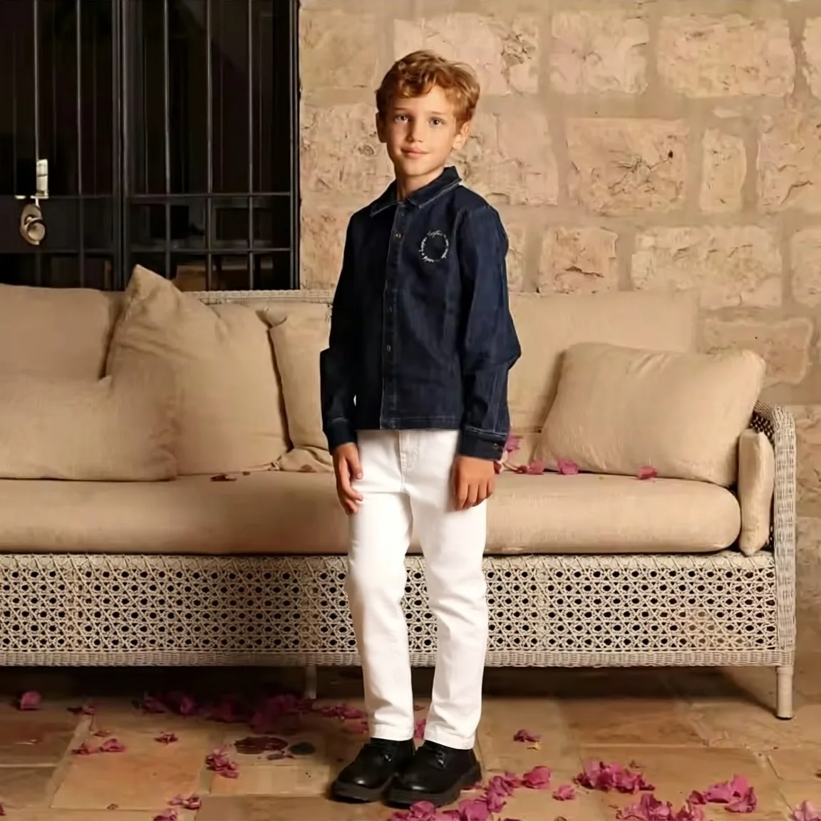 Russia Boys Stretch Slim-Fit Denim Trousers Kids White Autumn Cotton Pants Children Formal Soft Skinny School Jeans