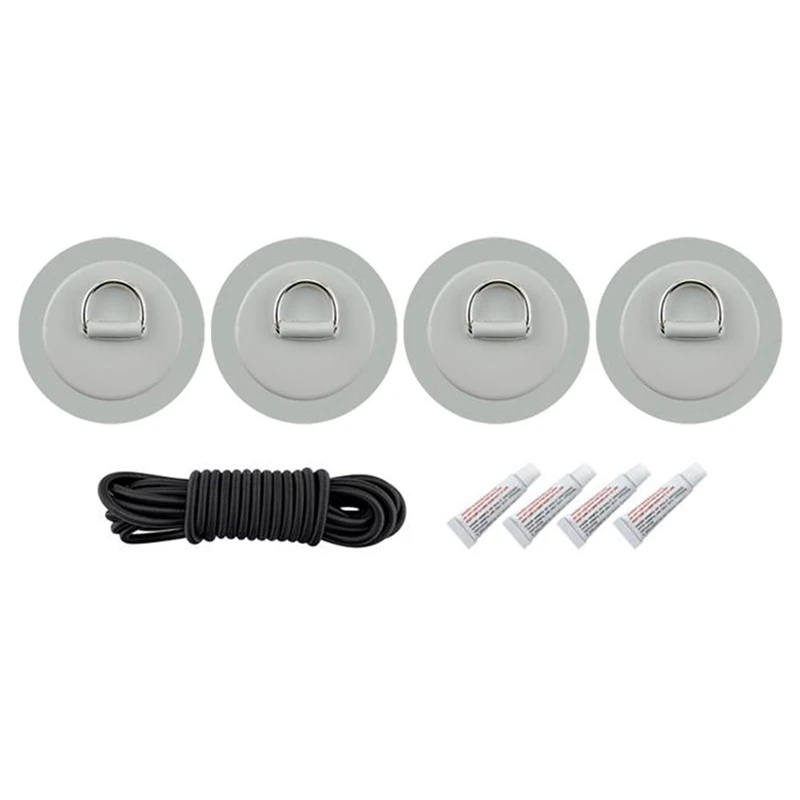 

1 Set D Ring Pad PVC Patch Boat Deck Rigging 2.5M For Stand Up Paddle