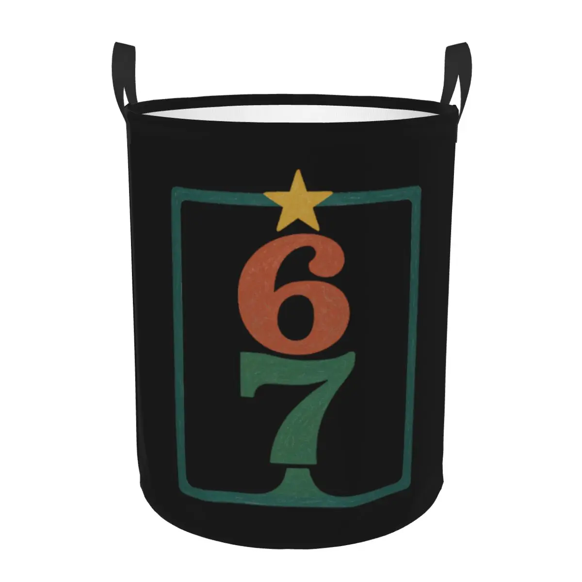 Custom Six Seven 67 Laundry Basket Collapsible Christmas Clothes Hamper for Toys Storage Bin