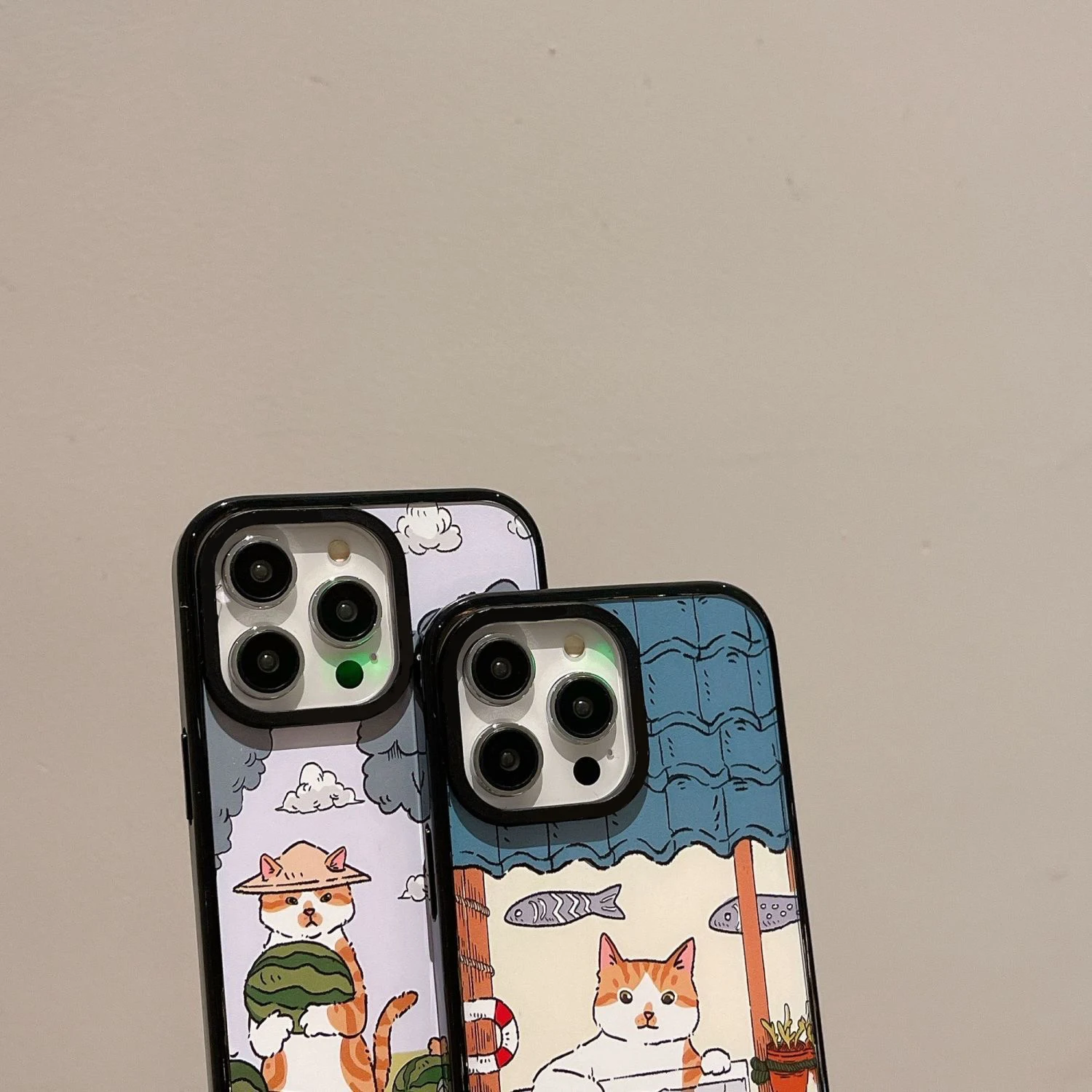 Cute Leisure Cat Phone Case Cover for IPhone 12 13 14 15 Pro Max Case for IPhone 15 Pro Max