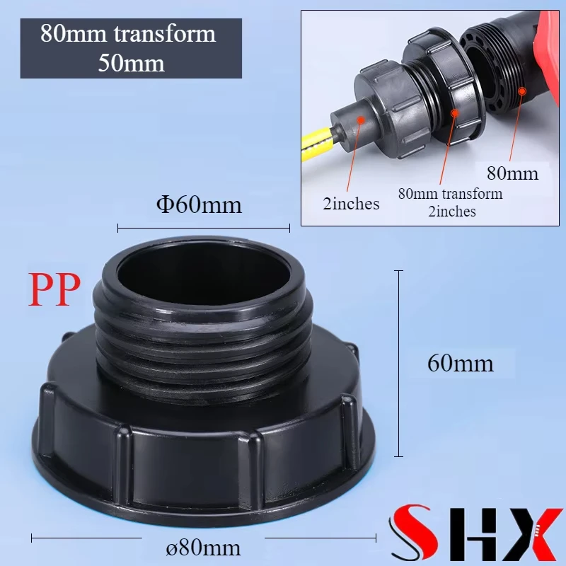 

Барабанные фитинги ibc Tonnage, клапан с плоской головкой из полипропилена, специальный адаптер, 80 мм, тонкая проволока, поворотный 2-дюймовый адаптер-редуктор с крупной проволокой