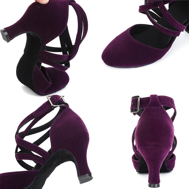 New Ballroom Latin Dance Shoes for Women/Girls Latin Dance Shoes Women/Ladies Professional Tango Rumba Salsa Suede Sole